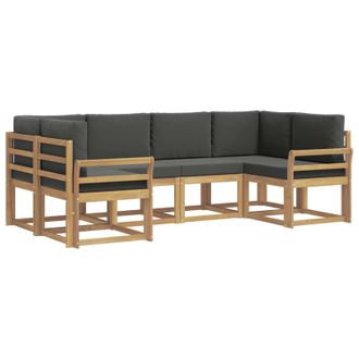 vidaXL Conjunto De Sof&aacute;s De Exterior 6 Pcs Blanco Y Antracita Vidaxl