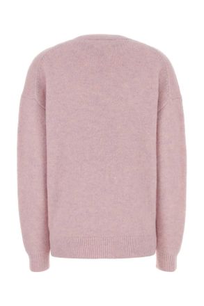 Isabel Marant Womens Melange Pink Alpaca Blend Eborah Cardigan Mauve Maglieria