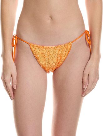 Norma Kamali Petite Sequin String Bikini Bottom
