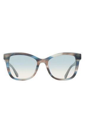 Ferragamo 54mm Rectangle Sunglasses in Striped Sand Blue at Nordstrom