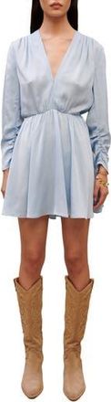 Maje Revolver Ruched Long Sleeve Dress in Blue at Nordstrom Rack, Size 4 (Fits Like 10 Us) / 42 Eu
