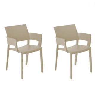 Resol Set 2 Sillas Con Brazos Interior, Exterior Arena Fiona Resol