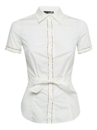 Love Moschino bead detail cotton shirt - White