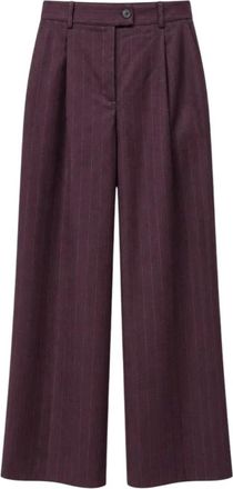 Nenette Pantalones Palazzo de Rayas - Trousers - Mujer - P&uacute;rpura - L