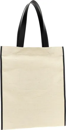 Jil Sander Womens Jute And Cotton Tote Beige