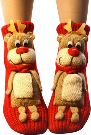 Generic 3D Knit Animal Socks,Skid Warm Proof Cotton Socks, Novelty Floor Sock for Christmas,Cute Hand Crochet Knit Sock,Winter Warm Floor socks for Adults,Bre