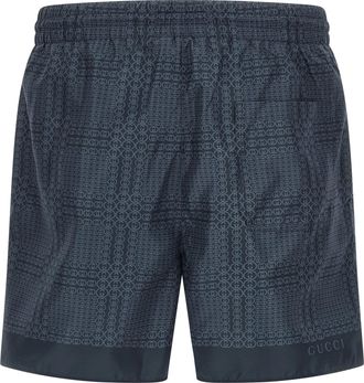 Gucci Mens Blue Polyester Swim Shorts