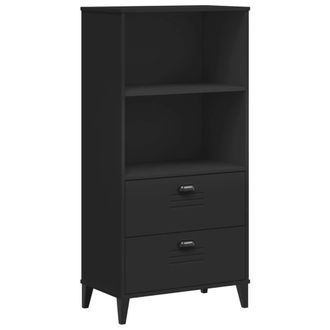 Berkfield Home Bookcase VIKEN Black 60x35x123 cm Engineered Wood | Size: 60 x 35 x 123 cm