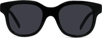 Givenchy 49mm City Geometric Sunglasses in Shiny Black /Smoke at Nordstrom