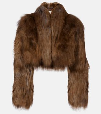 Blumarine Giacca cropped in shearling