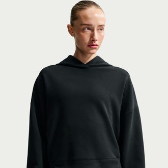 Nike Womens 24.7 ImpossiblySoft Pullover Hoodie in Black | IR1929-011