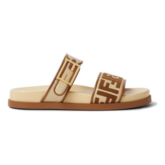 Fendi Schoenen, Dames, Beige, 41 EU, Feel Slide