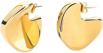 Bottega Veneta Yellow Geometric Hoop Earrings
