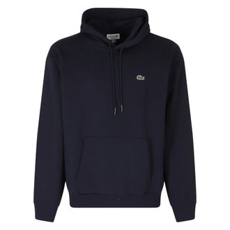 Lacoste Hoodies & sweatvesten, Heren, Blauw, M, Katoen, Fleece Hoodie