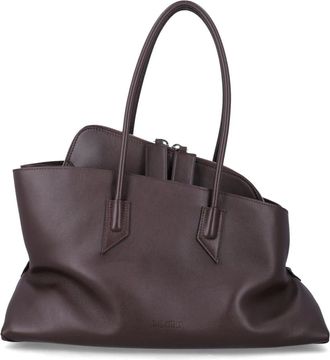 The Attico Tassen, Dames, Bruin, ONE Size, Leer, La Passeggiata Medium