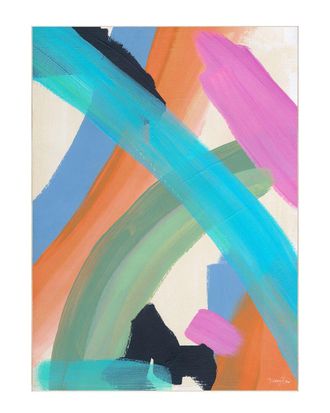 Empire Art Direct The Script Ii Washable Abstract Art Area Rug