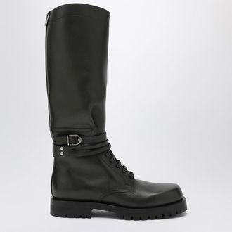 Durazzi Milano Dark green high combat boots