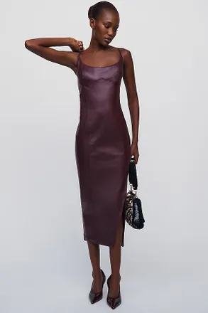 Pilcro Scoop Neck Slim Midi Dress