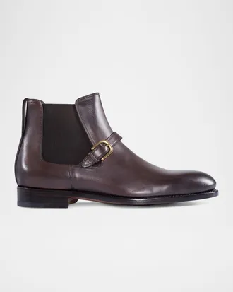 Paul Stuart Men & apos;s Sawyer Leather Chelsea Boots