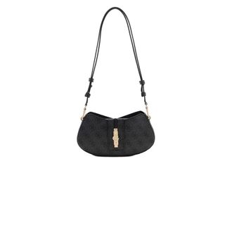 Guess Tassen, Dames, Zwart, ONE Size, Katoen, Yvonne Logo Mini Cvtl Shdr Bg