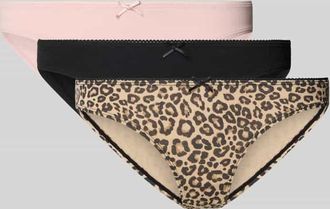 Jake*s Casual Slip mit Schleifen-Applikation im 3er-Pack in Taupe, Gr&ouml;&szlig;e XL