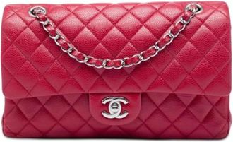 Chanel Pre-owned Vintage Double Flap Shoulder Bag - Dames - Vintage Schoudertas - Rood - ONE Size - Leer - Vintage