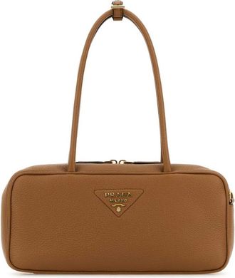 Prada Brown Logo Shoulder Bag