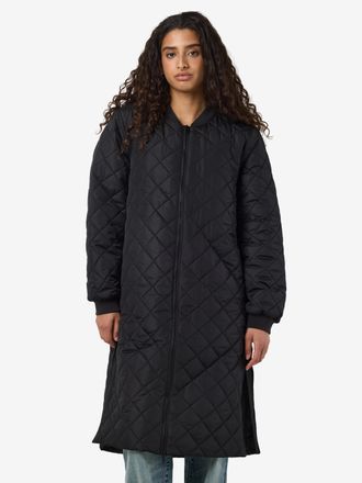 Noisy May Steppmantel NOISY MAY NMGILLY QUILTED COAT FWD NOOS, Damen, Gr. S (36), schwarz, Steppware, Obermaterial: 100% Polyester, unifarben, knieumspielend, R