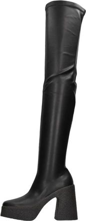 Stella McCartney Schoenen, Dames, Zwart, 40 EU, Leer, Over-the-Knee Laarzen van Kunstleer