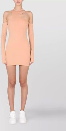 Off-white asymmetric halter neck mini dress