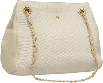Bally Tweedehands leren schoudertassen - Dames - Vintage Schoudertas - Grijs - ONE Size - Leer - Vintage