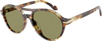 Giorgio Armani Stijlvolle zonnebril Ar 8236U in blauw - Heren - Zonnebrillen - Bruin - 55 MM - Accessoires