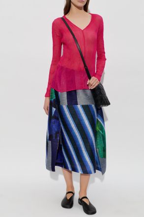 Issey Miyake Pleated Top, Womens, Pink