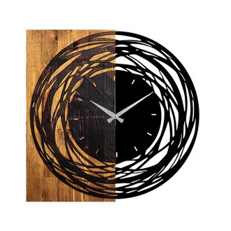 Asir Group LLC Reloj De Pared De Madera, Decoraci&oacute;n Natural. Clock Light Nuez Negro