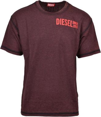 Diesel Tops, Heren, Rood, XL, Katoen, Diesel tshirt