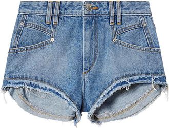 Isabel Marant Eneidala frayed shorts - Blue