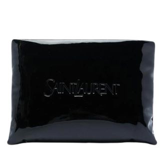 Saint Laurent Pre-owned Patent Leather Clutch - Dames - Pre-owned - Zwart - Maat: ONE Size Leer