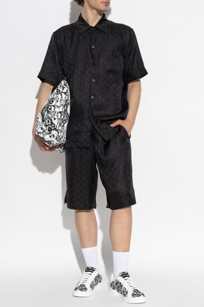 Dolce & Gabbana Shirt With Monogram, Mens, Black