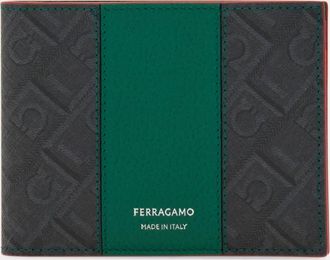 Ferragamo Men Ferragamo Monogram wallet - Citymatch Capsule Green