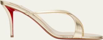 Christian Louboutin 80mm Mulazee Metallic Leather Sandals