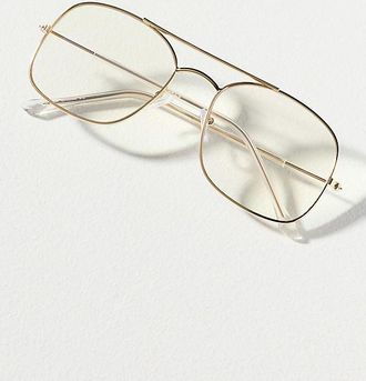 I-SEA Oversized Metal Aviator Bluelight Readers