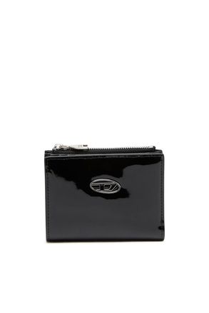 Diesel Small wallet in glossy leather - Small Wallets - Woman - Black
