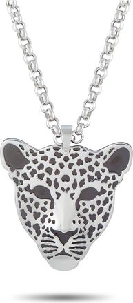 Carrera y Carrera 18K White Gold Leopard Head Pendant Necklace 81447790