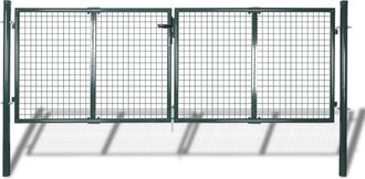 vidaXL Vidaxl - Cancello In Acciaio 306x150 Cm Verde