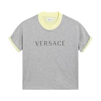 Versace Dames, Tops, Grijs, Maat: S Katoen