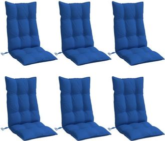 vidaXL Cojines De Silla Con Respaldo Alto 6 Uds Tela Oxford Azul Klein Vidaxl