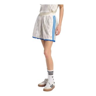 adidas (WMNS) adidas Originals Firebird Open-Knit Crochet Loose Shorts Asia Sizing Off White Chalk Pearl KE1304