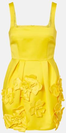 LEO LIN Piper floral-appliqué minidress