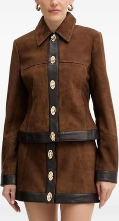 Retrof&ecirc;te Giacca Nanna in pelle scamosciata - Marrone