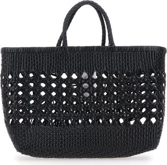 Osoi Womens Tote Bag Biscuit Black Recycled Leather Handbags Hand